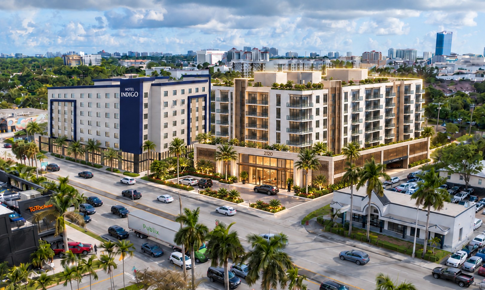 Illustrative rendering of the 8-story concept on S Federal Hwy