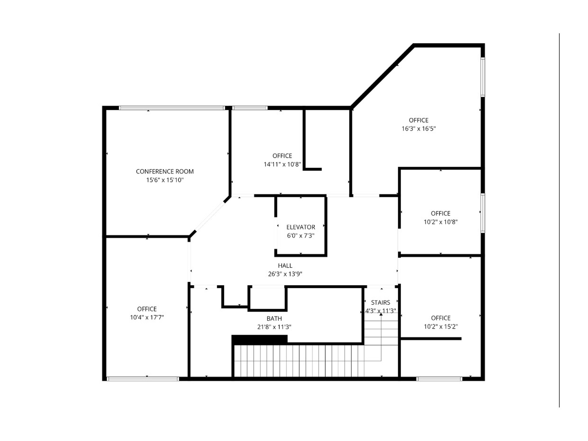 Floor Plan - Level 2 (1,635 SF)