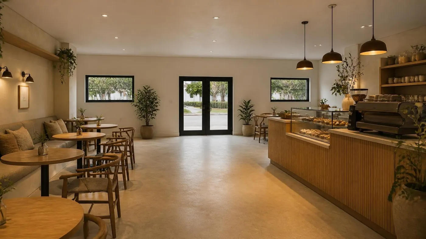 Concept rendering — café interior