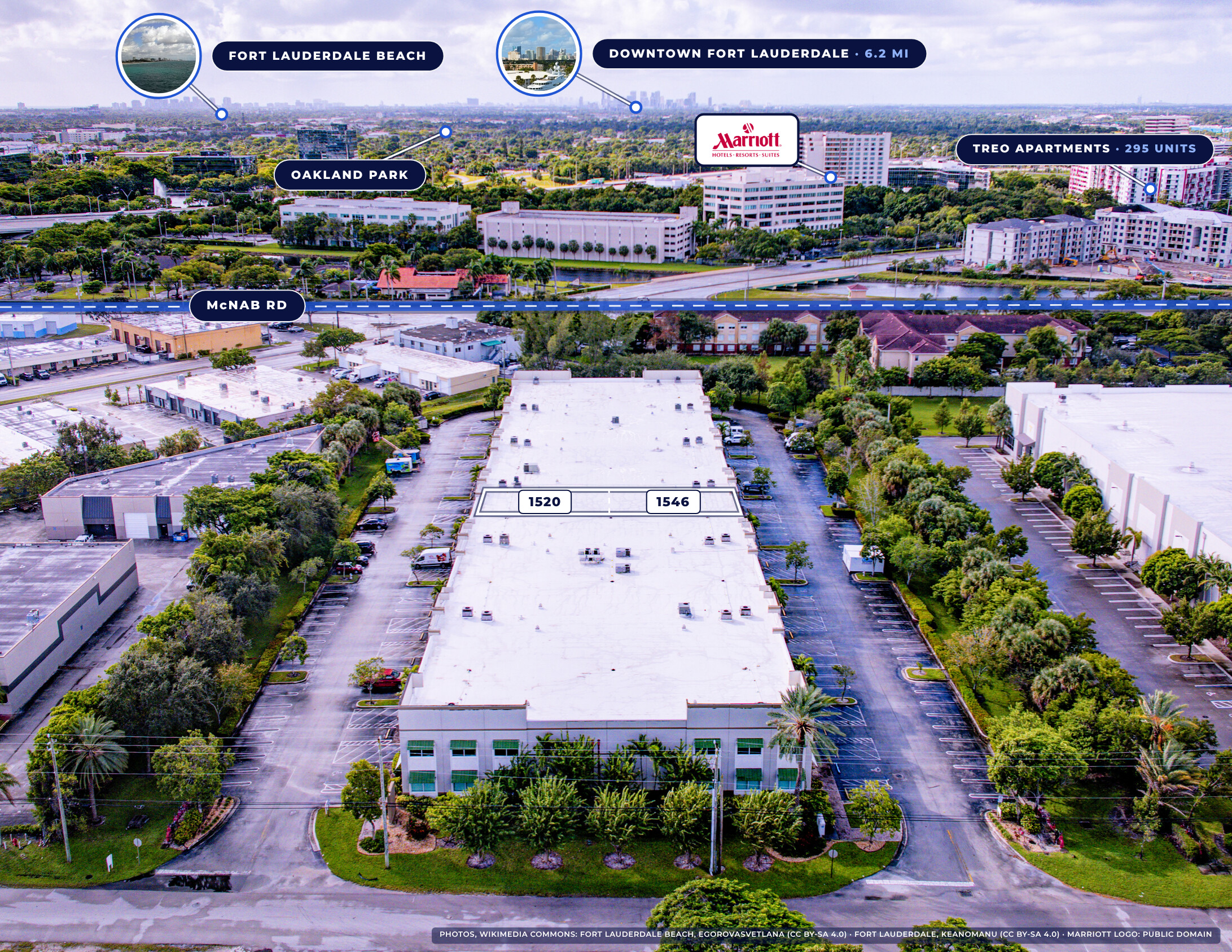 Aerial view looking south toward Fort Lauderdale